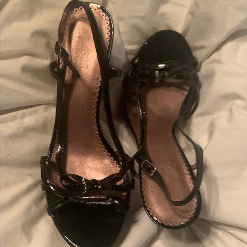 Elegant Black Patent Women's Sandals